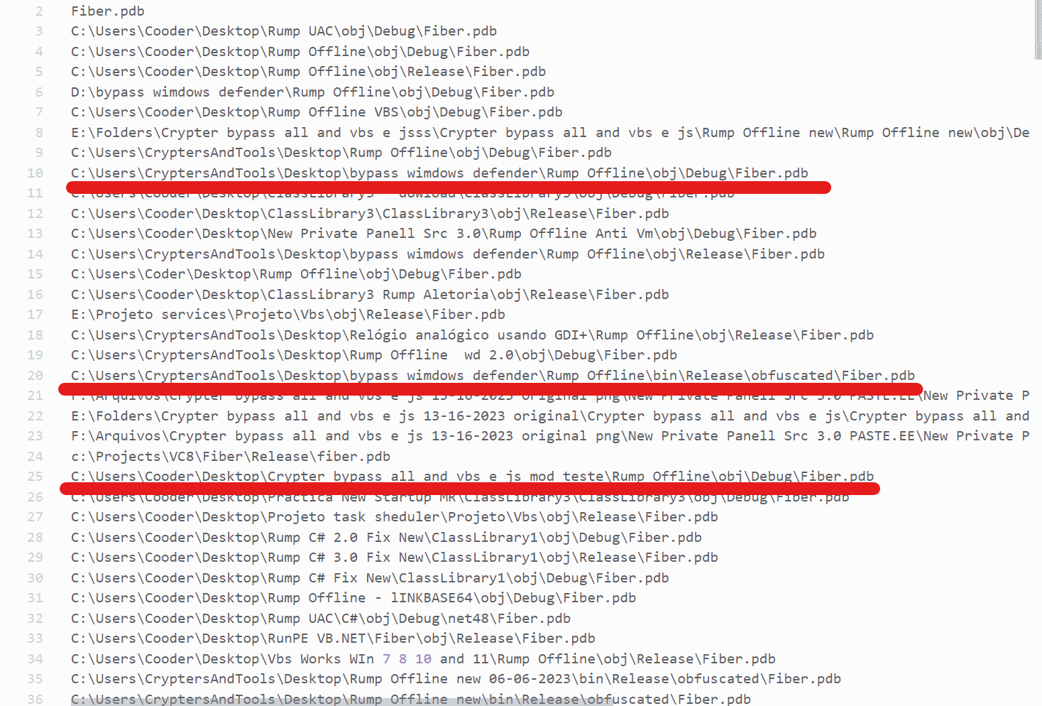 图 13. Ande Loader 样本的 PDB 路径示例